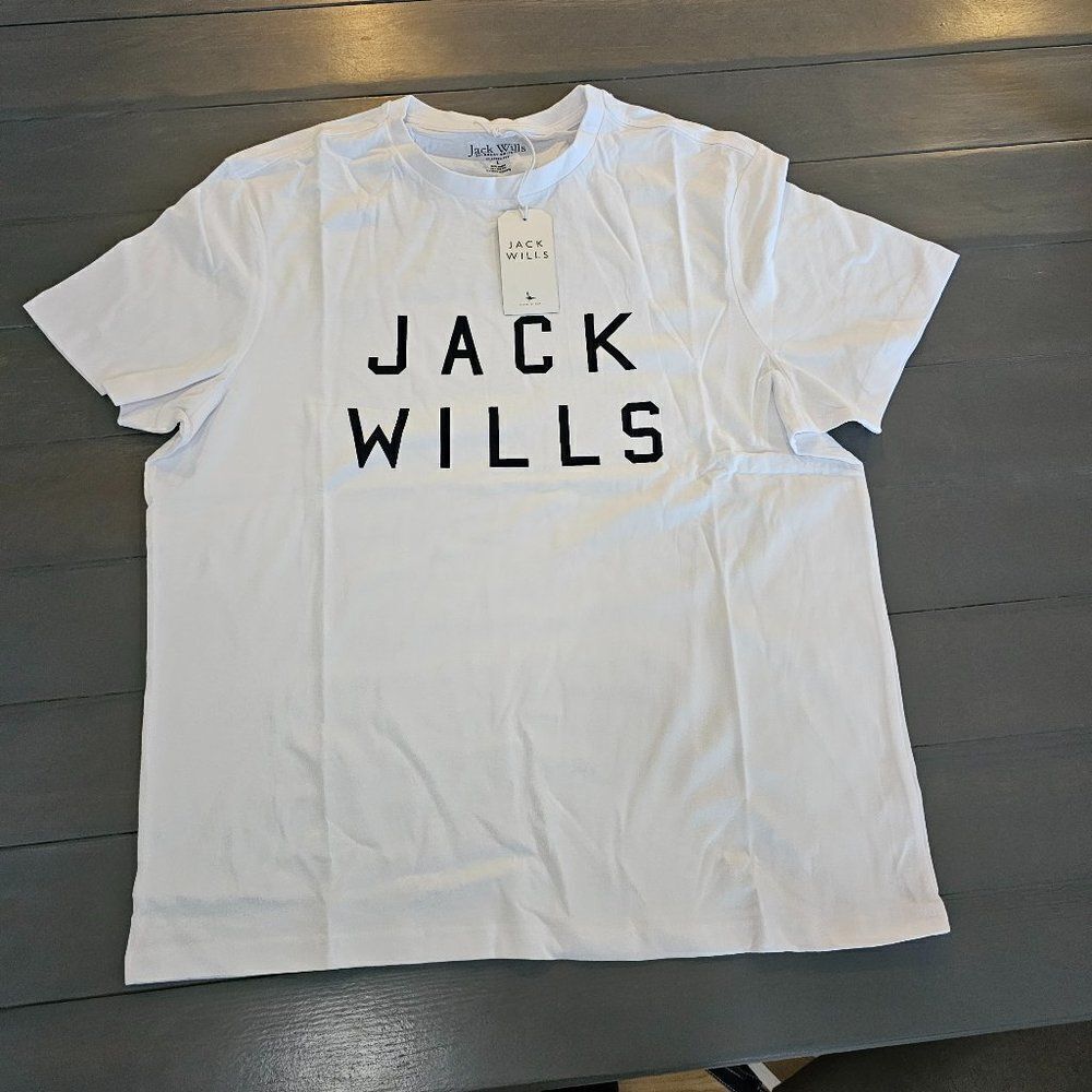 Jack Wills Men's White Sutton Logo Short Sleeve T-Shirt Size Large - Picture 4 of 10
